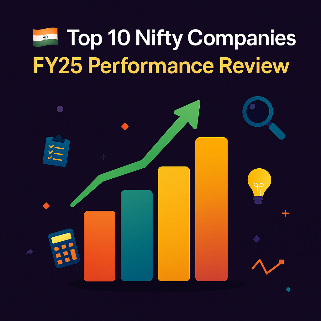 Top 10 Nifty Companies FY25 Results – Sales, Profits, Valuations & Sector Outlook